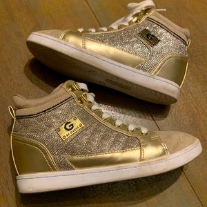 Guess Golden Bling High Tops Women 8.5 Shoes